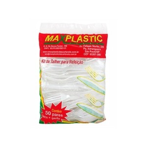 KIT DE TALHER PARA REFEICAO MAXPLASTIC C/50 PARES